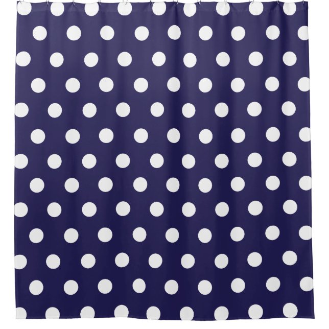 Navy Blue and White Polka Dot pattern (Front)