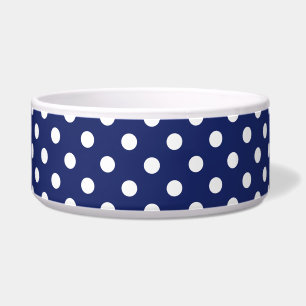 Navy Blue and White Polka Dot Pattern
