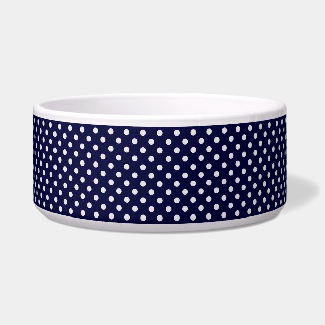 Navy Blue and White Polka Dot Pattern (Front)