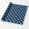 Navy blue and white polka dot print wrapping paper