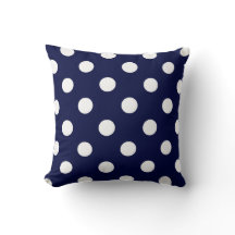 Navy Blue and White Polka Dot