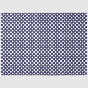 Navy Blue and White Polka Dot Tissue Paper