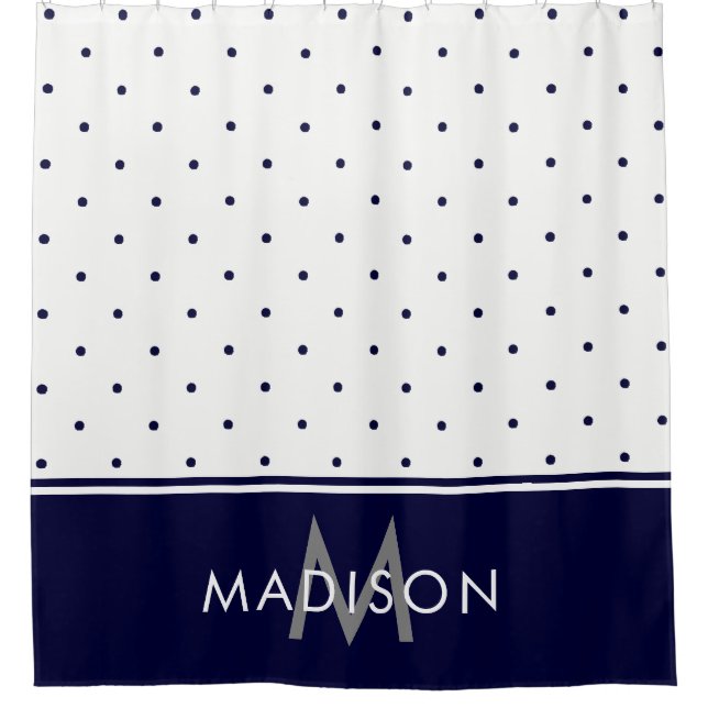 Navy Blue and White Polka Dots (Front)