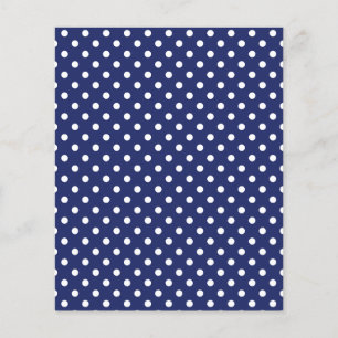 Navy Blue and White Polka Dots Pattern