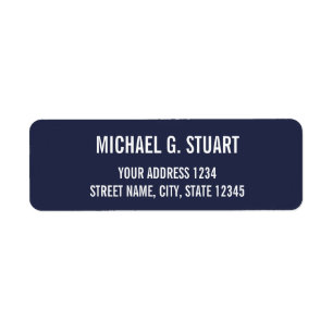 Navy Blue and White Professional Bold Text
