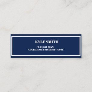 Navy Blue and White Profile Card