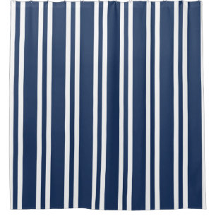Navy Blue and White Striped