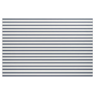 Navy Blue and White Striped Fabric by the Yard