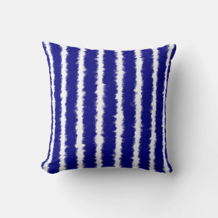 navy blue and white stripes throw pillow