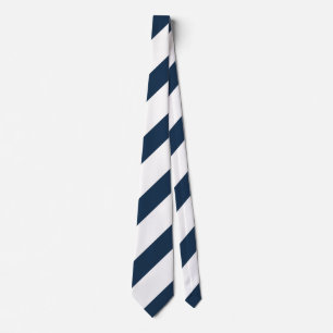 Navy Blue and White Stripes  Tie