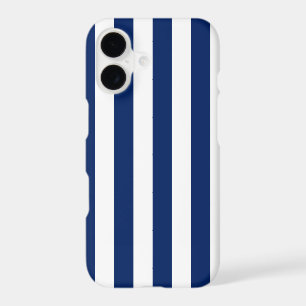 Navy Blue and White Vertical Stripes