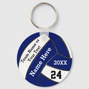Navy Blue and White, Volleyball Gifts for Players, Keychain