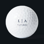 Navy Blue and White Wedding Personalized Golf Ball<br><div class="desc">Gorgeous navy blue golf ball. Perfect gift for the newlyweds in your life!</div>