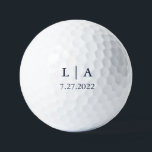 Navy Blue and White Wedding Personalized Golf Ball<br><div class="desc">Gorgeous navy blue golf ball. Perfect gift for the newlyweds in your life!</div>