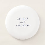 Navy Blue and White Wedding Personalized Wham-O Frisbee<br><div class="desc">Gorgeous navy blue frisbee. Perfect gift for the newlyweds in your life!</div>