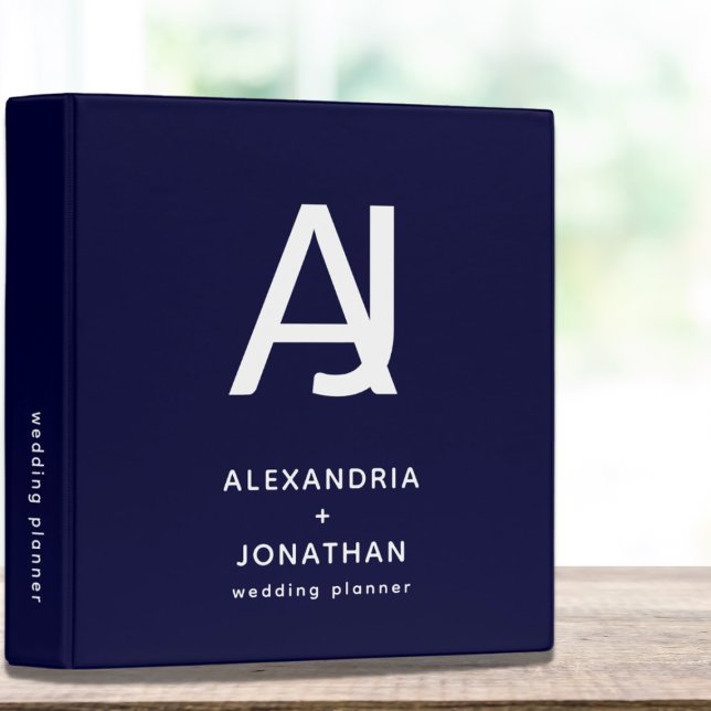 Navy Blue and White Wedding Planner Binder (Creator Uploaded)