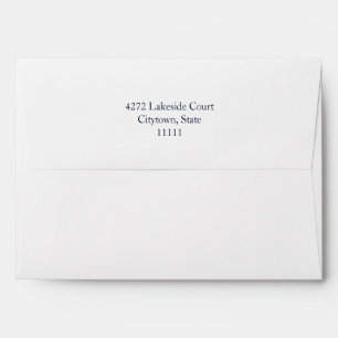 Navy Blue Art Deco Diamonds Return-Addressed Envelope