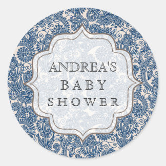 Navy Blue Baby Shower Dessert Table Tag Label