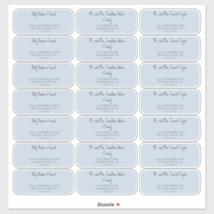 Navy-blue Baby Shower Guest Address Labels