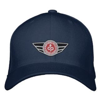 Navy blue ball-cap with red embroidered MCR logo Embroidered Hat