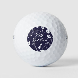 Navy Blue Best Dad Ever Golf Balls
