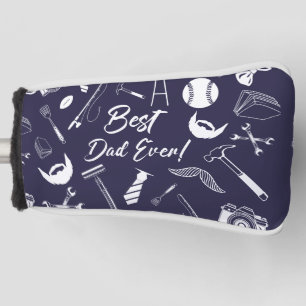  Navy Blue Best Dad Ever  Golf Head Cover