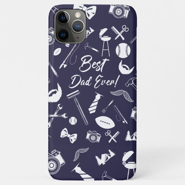 Navy Blue Best Dad Ever iPhone / iPad case (Back)