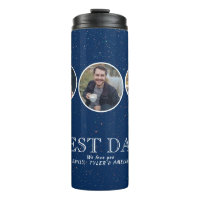 Navy Blue Best Dad Father`s Day 3 Photo Collage