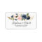 Navy Blue Blue Blush Pink Rose Botanical Address
