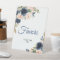 Navy Blue & Blush Floral Shower Favours Sign