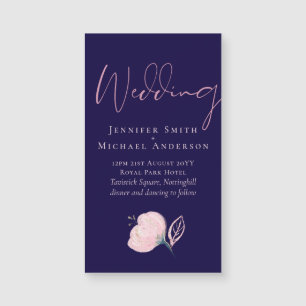 Navy Blue Blush Pink Rosegold Wedding Budget