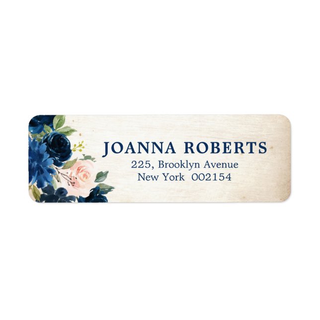 Navy Blue Blush Rose Rose Rose rose Adresse botani (Devant)
