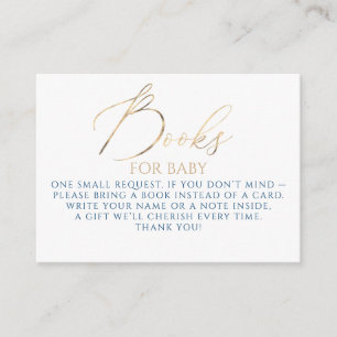Navy Blue Books For Baby Request Enclosure Card