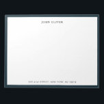 Navy blue border Business Formal  Notepad<br><div class="desc">Personalized , Classic and elegant Notepad with Navy blue border. You can easily change the font to any style or colour of your choice by clicking on "Edit this design template" boxes on the right hand side of the item, or click the blue "Customize it" button to arrange the text,...</div>