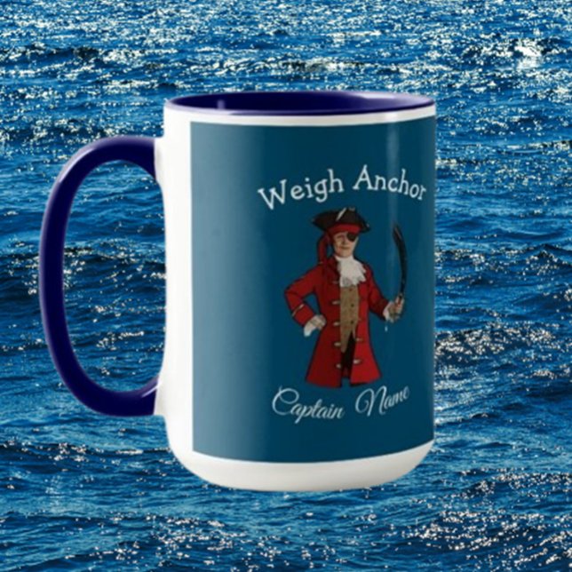 Navy Blue Boy Pirate Mug (Celebrate a Pirate Party Under the Sea with the Perfect Birthday Gift!)