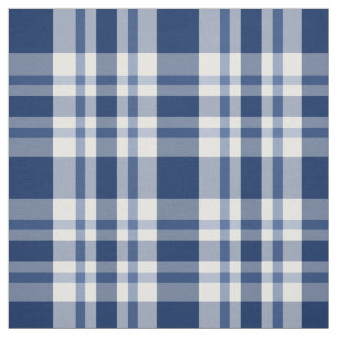 Navy Blue Buffalo Plaid Check Fabric