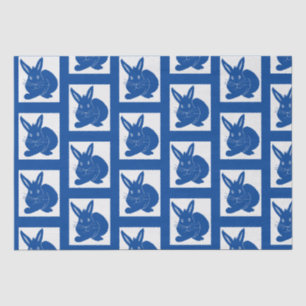Navy Blue Bunnies Tissue Paper
