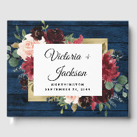 Navy Blue Burgundy Blush Pink Gold Rustic Wedding