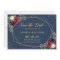 Navy Blue Burgundy Floral Gold Geometric Wedding
