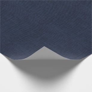 Navy Blue Burlap Texture Wrapping Paper