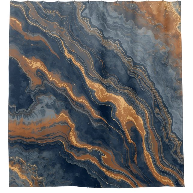 Navy Blue Burnt Orange Dusty Blue (Front)