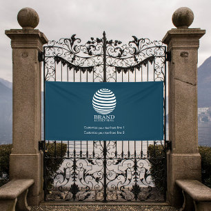 Navy Blue Business Logo Company Promotional Banner