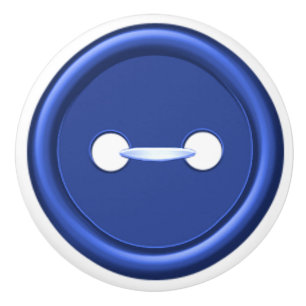 Navy Blue Button Drawer Pull
