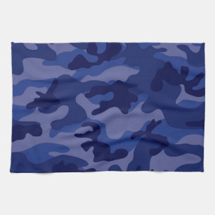 Navy Blue Camo, Camouflage Kitchen Towel