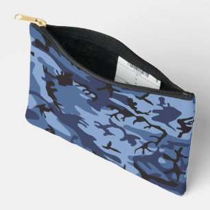 Navy Blue Camouflage, Military, Army Accessory Pouch