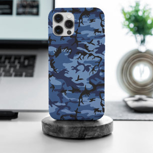 Navy Blue Camouflage, Military, Army iPhone 15 Pro Max Case