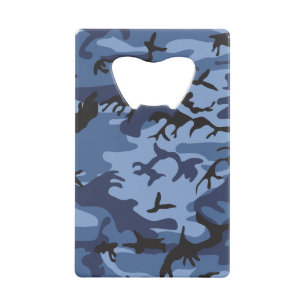 Navy Blue Camouflage, Military, Army Credit Card Bottle Opener