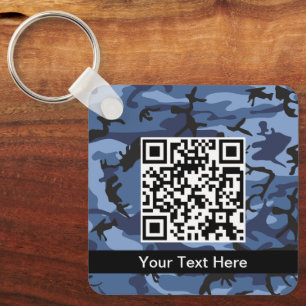 Navy Blue Camouflage, Military, Army Keychain