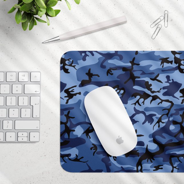 Navy Blue Camouflage, Military, Army Mouse Pad (Creator Uploaded)