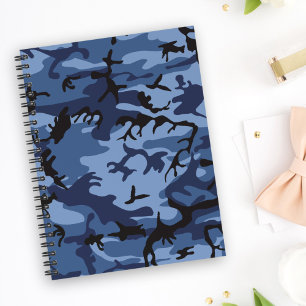 Navy Blue Camouflage, Military, Army Notebook